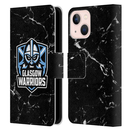 Glasgow Warriors Logo 2 Marble Leather Book Wallet Case Cover For Apple iPhone 13 Mini