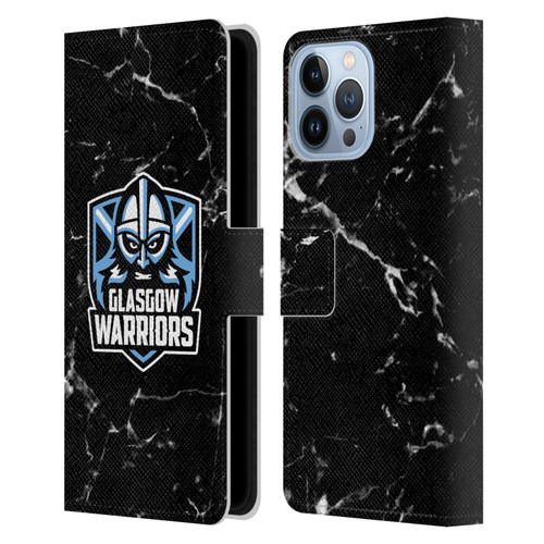 Glasgow Warriors Logo 2 Marble Leather Book Wallet Case Cover For Apple iPhone 13 Pro Max