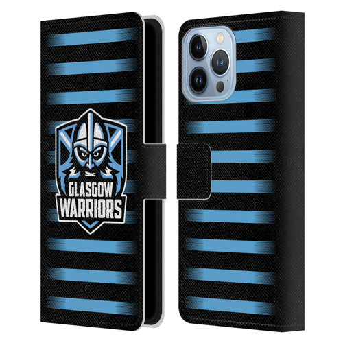Glasgow Warriors Logo 2 Stripes Leather Book Wallet Case Cover For Apple iPhone 13 Pro Max