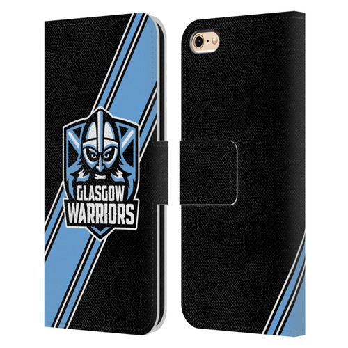 Glasgow Warriors Logo 2 Diagonal Stripes Leather Book Wallet Case Cover For Apple iPhone 6 / iPhone 6s