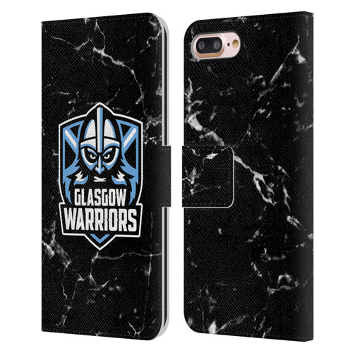Glasgow Warriors Logo 2 Marble Leather Book Wallet Case Cover For Apple iPhone 7 Plus / iPhone 8 Plus