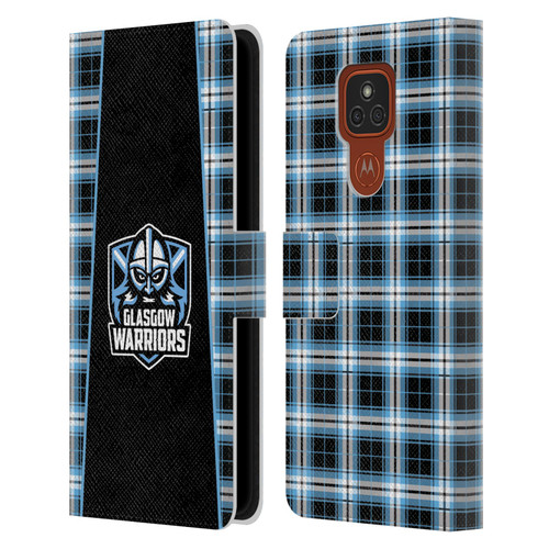 Glasgow Warriors Logo 2 Tartan Leather Book Wallet Case Cover For Motorola Moto E7 Plus