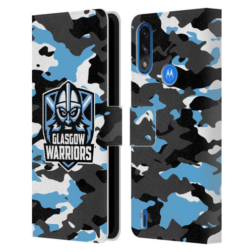 Glasgow Warriors Logo 2 Camouflage Leather Book Wallet Case Cover For Motorola Moto E7 Power / Moto E7i Power