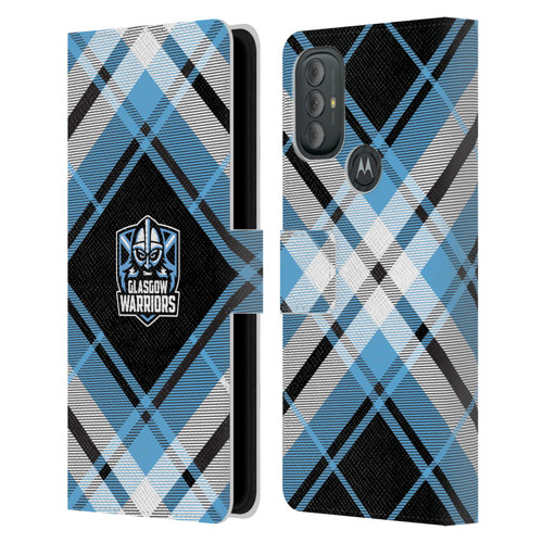 Glasgow Warriors Logo 2 Diagonal Tartan Leather Book Wallet Case Cover For Motorola Moto G10 / Moto G20 / Moto G30