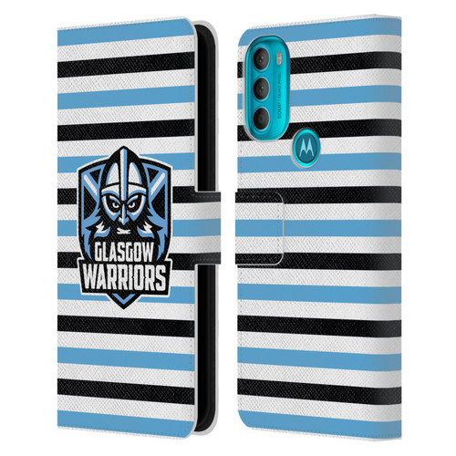 Glasgow Warriors Logo 2 Stripes 2 Leather Book Wallet Case Cover For Motorola Moto G71 5G