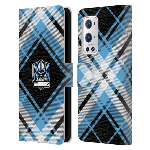 Glasgow Warriors Logo 2 Diagonal Tartan Leather Book Wallet Case Cover For OnePlus 9 Pro