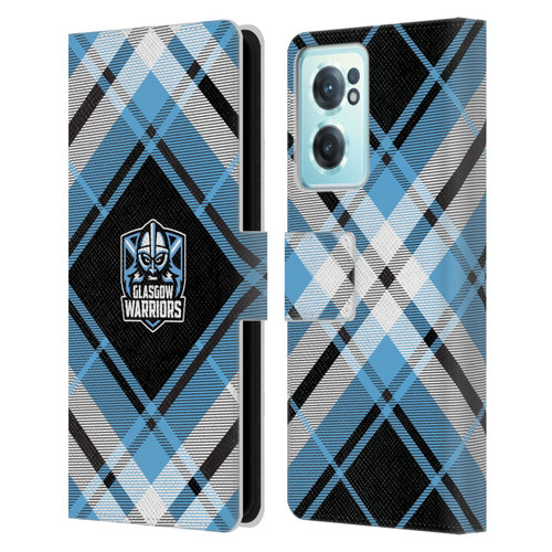 Glasgow Warriors Logo 2 Diagonal Tartan Leather Book Wallet Case Cover For OnePlus Nord CE 2 5G