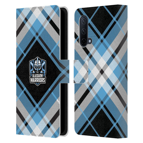 Glasgow Warriors Logo 2 Diagonal Tartan Leather Book Wallet Case Cover For OnePlus Nord CE 5G