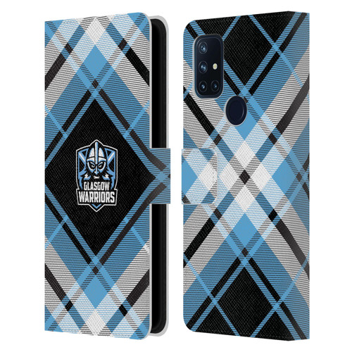 Glasgow Warriors Logo 2 Diagonal Tartan Leather Book Wallet Case Cover For OnePlus Nord N10 5G