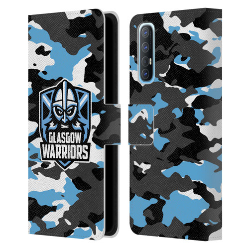 Glasgow Warriors Logo 2 Camouflage Leather Book Wallet Case Cover For OPPO Find X2 Neo 5G