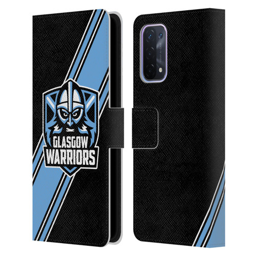 Glasgow Warriors Logo 2 Diagonal Stripes Leather Book Wallet Case Cover For OPPO A54 5G