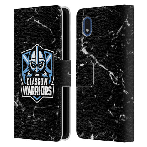 Glasgow Warriors Logo 2 Marble Leather Book Wallet Case Cover For Samsung Galaxy A01 Core (2020)