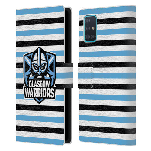 Glasgow Warriors Logo 2 Stripes 2 Leather Book Wallet Case Cover For Samsung Galaxy A51 (2019)