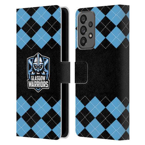 Glasgow Warriors Logo 2 Argyle Leather Book Wallet Case Cover For Samsung Galaxy A73 5G (2022)