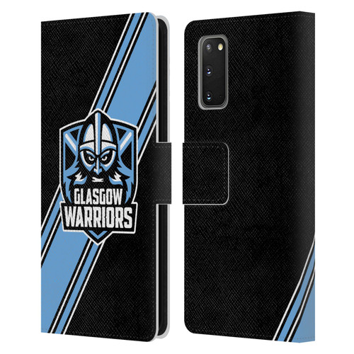 Glasgow Warriors Logo 2 Diagonal Stripes Leather Book Wallet Case Cover For Samsung Galaxy S20 / S20 5G