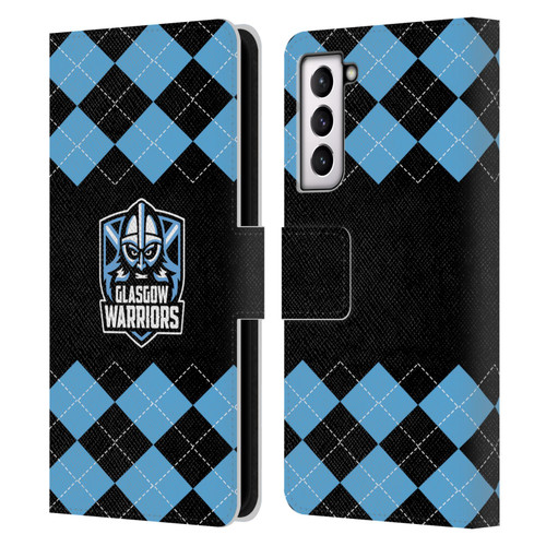 Glasgow Warriors Logo 2 Argyle Leather Book Wallet Case Cover For Samsung Galaxy S21 5G
