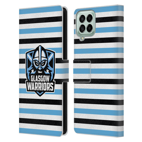 Glasgow Warriors Logo 2 Stripes 2 Leather Book Wallet Case Cover For Samsung Galaxy M33 (2022)