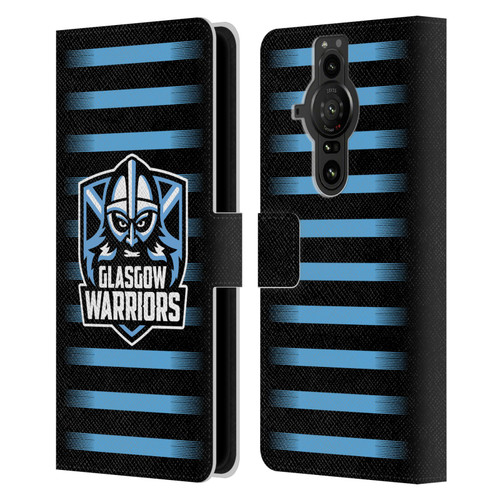 Glasgow Warriors Logo 2 Stripes Leather Book Wallet Case Cover For Sony Xperia Pro-I