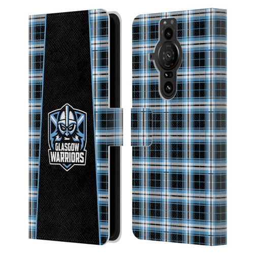 Glasgow Warriors Logo 2 Tartan Leather Book Wallet Case Cover For Sony Xperia Pro-I