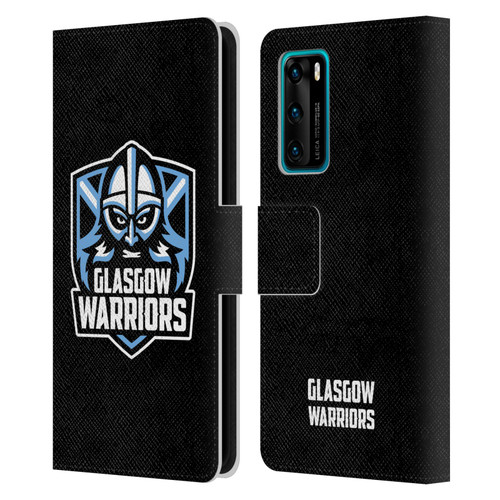 Glasgow Warriors Logo Plain Black Leather Book Wallet Case Cover For Huawei P40 5G