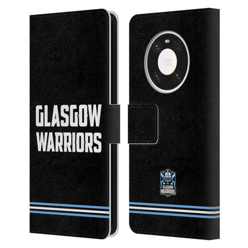 Glasgow Warriors Logo Text Type Black Leather Book Wallet Case Cover For Huawei Mate 40 Pro 5G