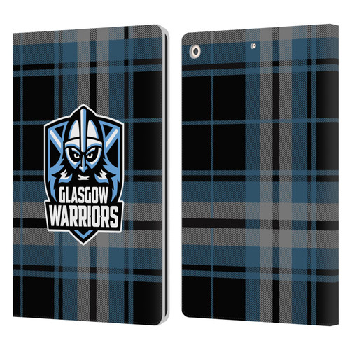 Glasgow Warriors Logo Tartan Leather Book Wallet Case Cover For Apple iPad 10.2 2019/2020/2021