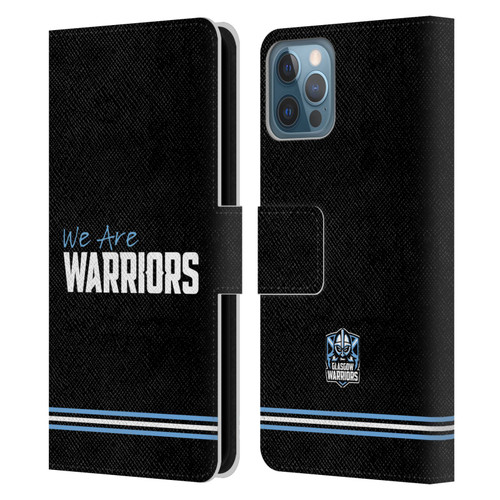 Glasgow Warriors Logo We Are Warriors Leather Book Wallet Case Cover For Apple iPhone 12 / iPhone 12 Pro