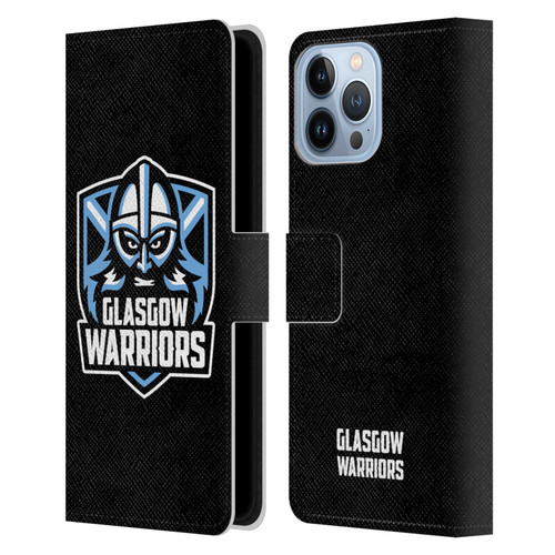 Glasgow Warriors Logo Plain Black Leather Book Wallet Case Cover For Apple iPhone 13 Pro Max