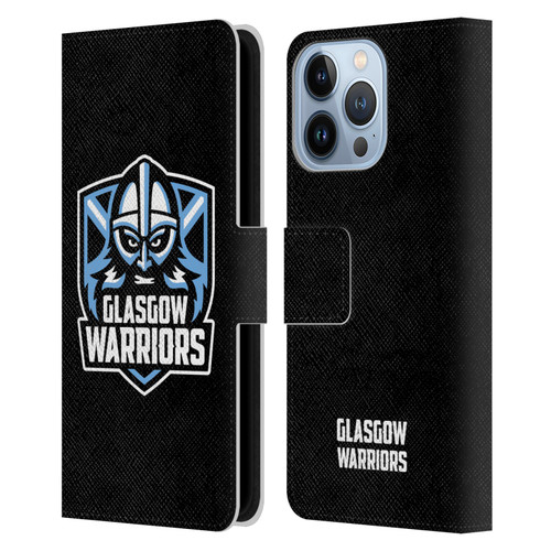 Glasgow Warriors Logo Plain Black Leather Book Wallet Case Cover For Apple iPhone 13 Pro