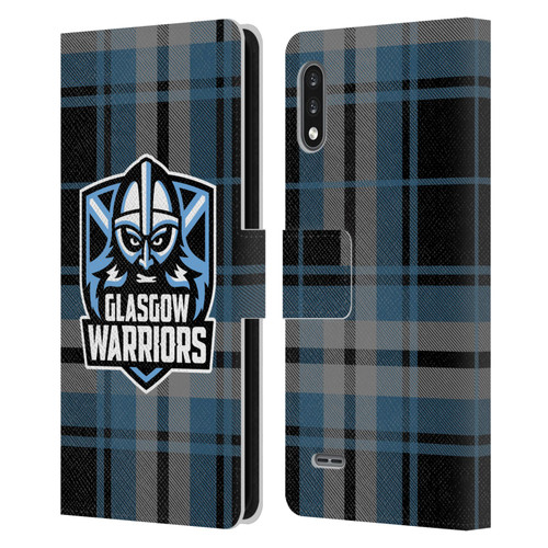 Glasgow Warriors Logo Tartan Leather Book Wallet Case Cover For LG K22