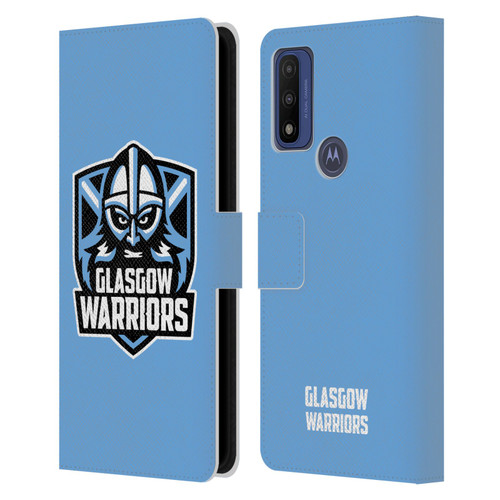 Glasgow Warriors Logo Plain Blue Leather Book Wallet Case Cover For Motorola G Pure