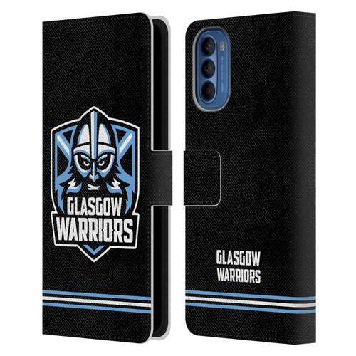 Glasgow Warriors Logo Stripes Black Leather Book Wallet Case Cover For Motorola Moto G41