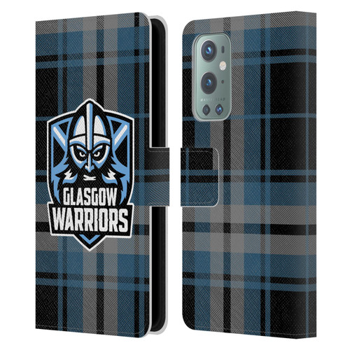 Glasgow Warriors Logo Tartan Leather Book Wallet Case Cover For OnePlus 9