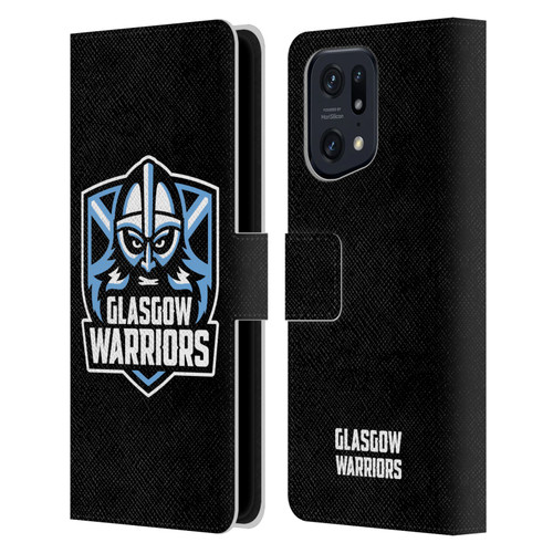 Glasgow Warriors Logo Plain Black Leather Book Wallet Case Cover For OPPO Find X5 Pro