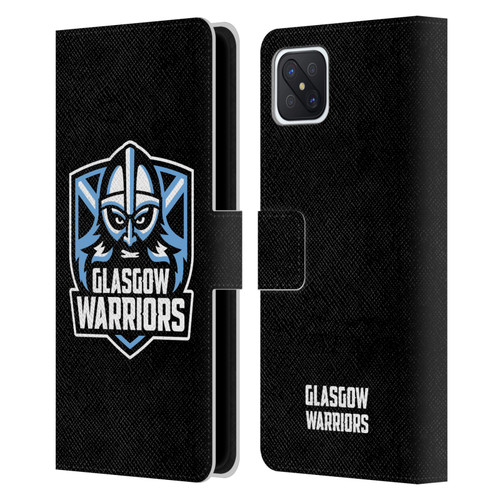 Glasgow Warriors Logo Plain Black Leather Book Wallet Case Cover For OPPO Reno4 Z 5G