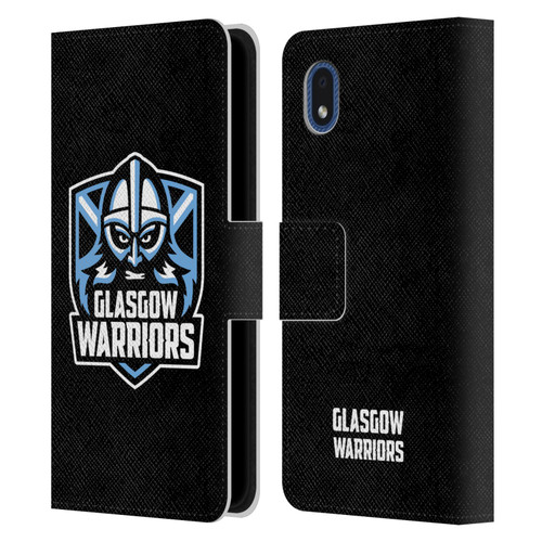 Glasgow Warriors Logo Plain Black Leather Book Wallet Case Cover For Samsung Galaxy A01 Core (2020)