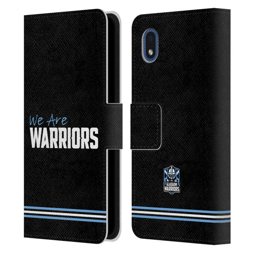 Glasgow Warriors Logo We Are Warriors Leather Book Wallet Case Cover For Samsung Galaxy A01 Core (2020)
