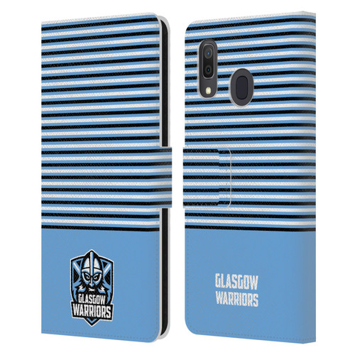 Glasgow Warriors Logo Stripes Blue 2 Leather Book Wallet Case Cover For Samsung Galaxy A33 5G (2022)