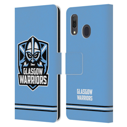 Glasgow Warriors Logo Stripes Blue Leather Book Wallet Case Cover For Samsung Galaxy A33 5G (2022)