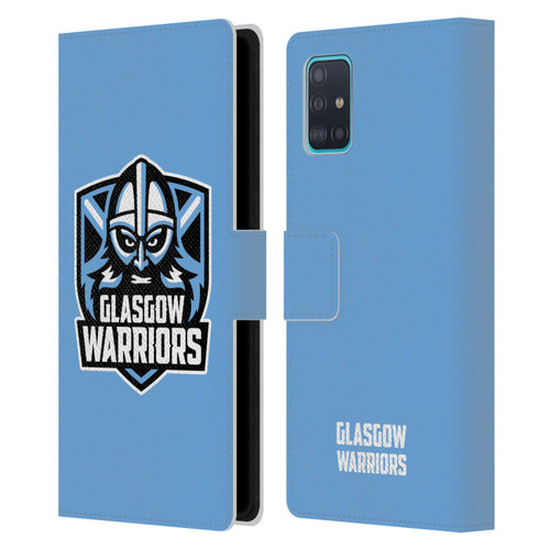 Glasgow Warriors Logo Plain Blue Leather Book Wallet Case Cover For Samsung Galaxy A51 (2019)