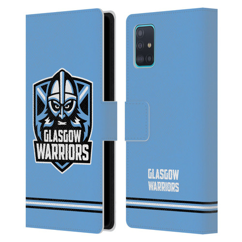 Glasgow Warriors Logo Stripes Blue Leather Book Wallet Case Cover For Samsung Galaxy A51 (2019)