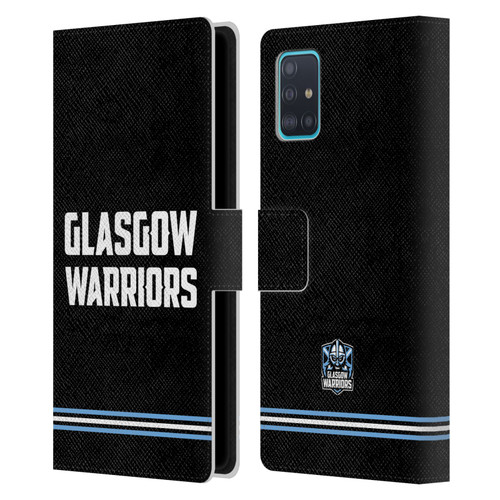 Glasgow Warriors Logo Text Type Black Leather Book Wallet Case Cover For Samsung Galaxy A51 (2019)