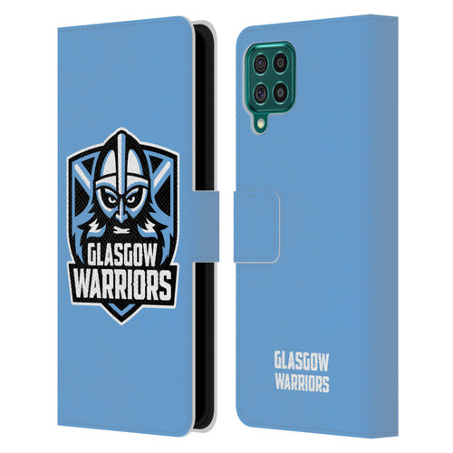 Glasgow Warriors Logo Plain Blue Leather Book Wallet Case Cover For Samsung Galaxy F62 (2021)