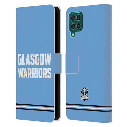 Glasgow Warriors Logo Text Type Blue Leather Book Wallet Case Cover For Samsung Galaxy F62 (2021)