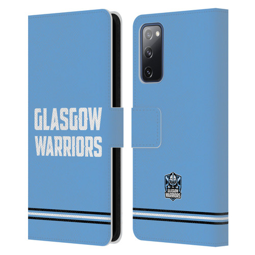 Glasgow Warriors Logo Text Type Blue Leather Book Wallet Case Cover For Samsung Galaxy S20 FE / 5G