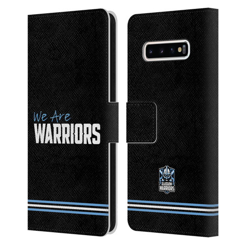 Glasgow Warriors Logo We Are Warriors Leather Book Wallet Case Cover For Samsung Galaxy S10+ / S10 Plus
