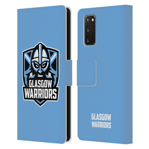 Glasgow Warriors Logo Plain Blue Leather Book Wallet Case Cover For Samsung Galaxy S20 / S20 5G