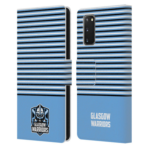 Glasgow Warriors Logo Stripes Blue 2 Leather Book Wallet Case Cover For Samsung Galaxy S20 / S20 5G