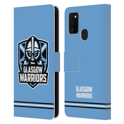 Glasgow Warriors Logo Stripes Blue Leather Book Wallet Case Cover For Samsung Galaxy M30s (2019)/M21 (2020)