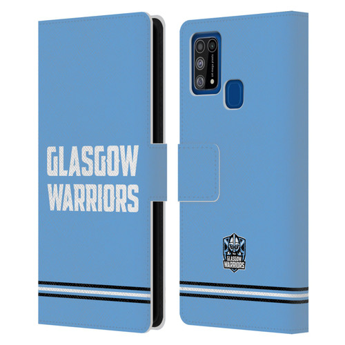 Glasgow Warriors Logo Text Type Blue Leather Book Wallet Case Cover For Samsung Galaxy M31 (2020)